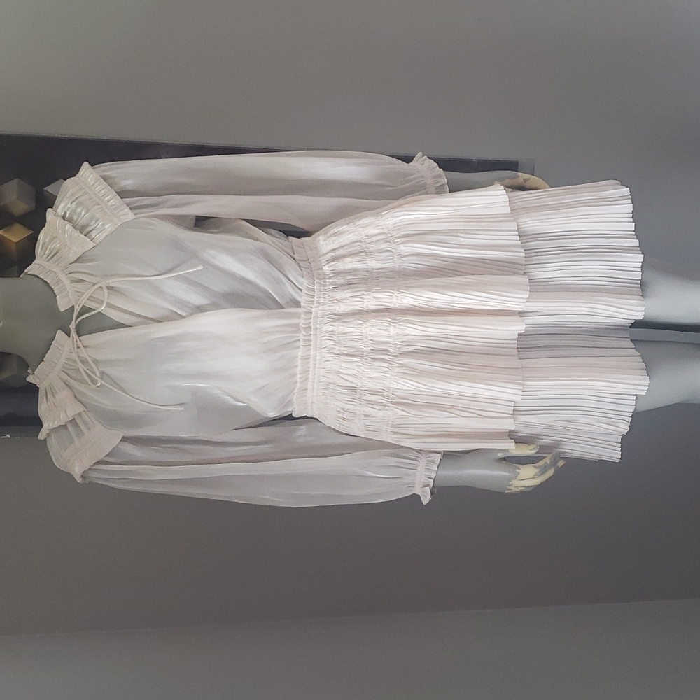 Current Air Los Angeles Smocked Pleated Mini Dress NWT SzS